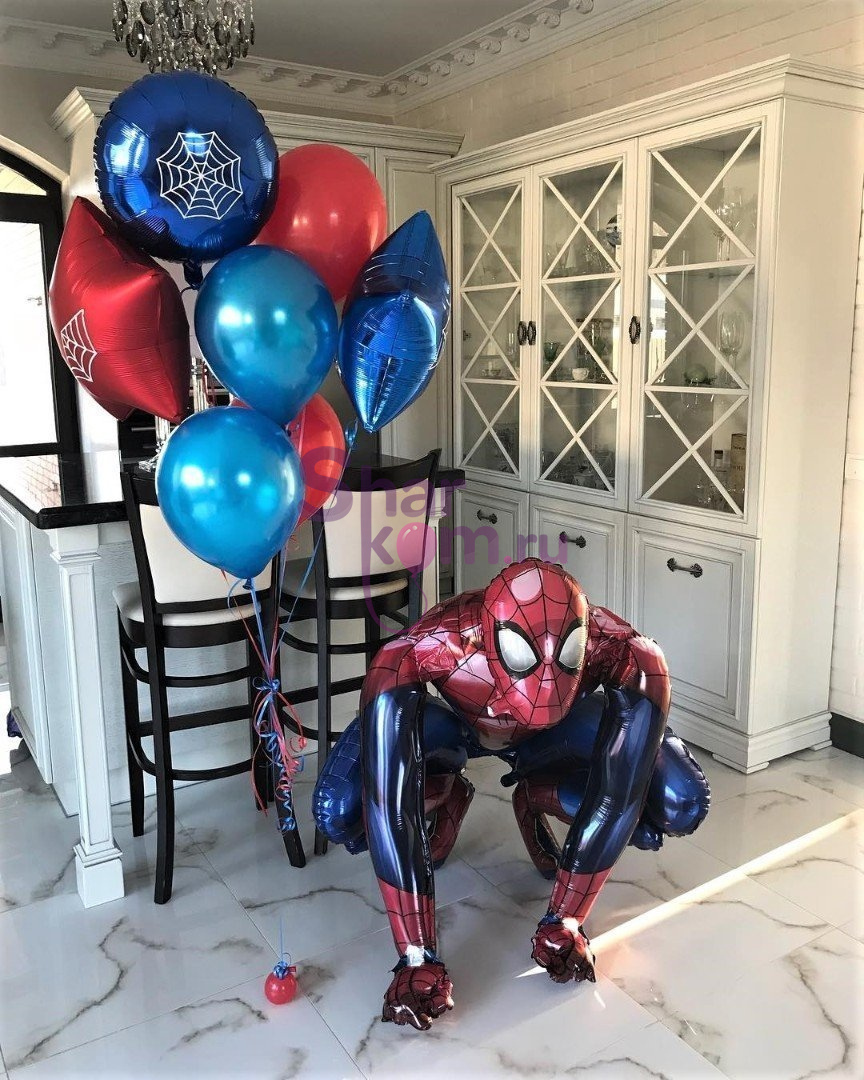 Композиция из шаров "Быстрый Человек-паук"