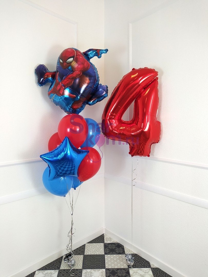 Композиция из шаров "Ловкий Человек-паук"
