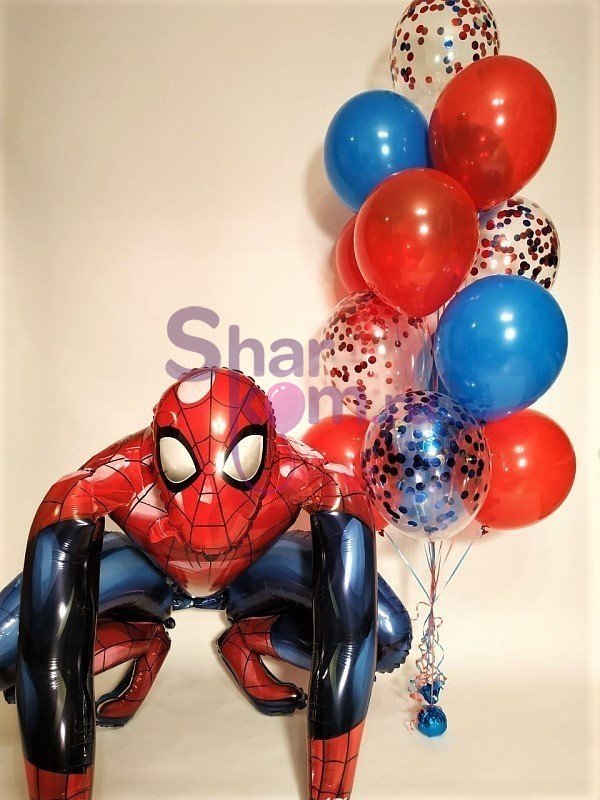 Композиция из шаров "Ходячий Человек-паук"