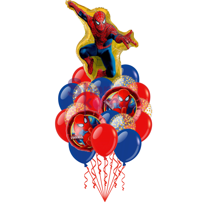 Композиция из шаров "Дерзкий Человек-паук"