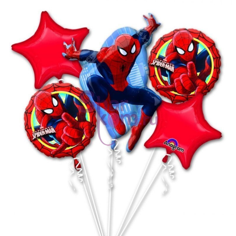 Композиция из шаров "Фольгированный Человек-паук"