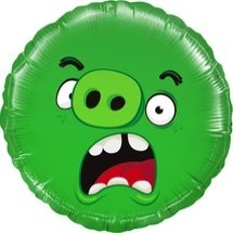 Фольгированный круг "Ура, Энгри Бердс (Angry Birds)"