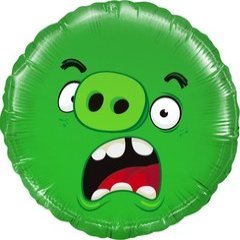 Фольгированный круг "Ура, Энгри Бердс (Angry Birds)"