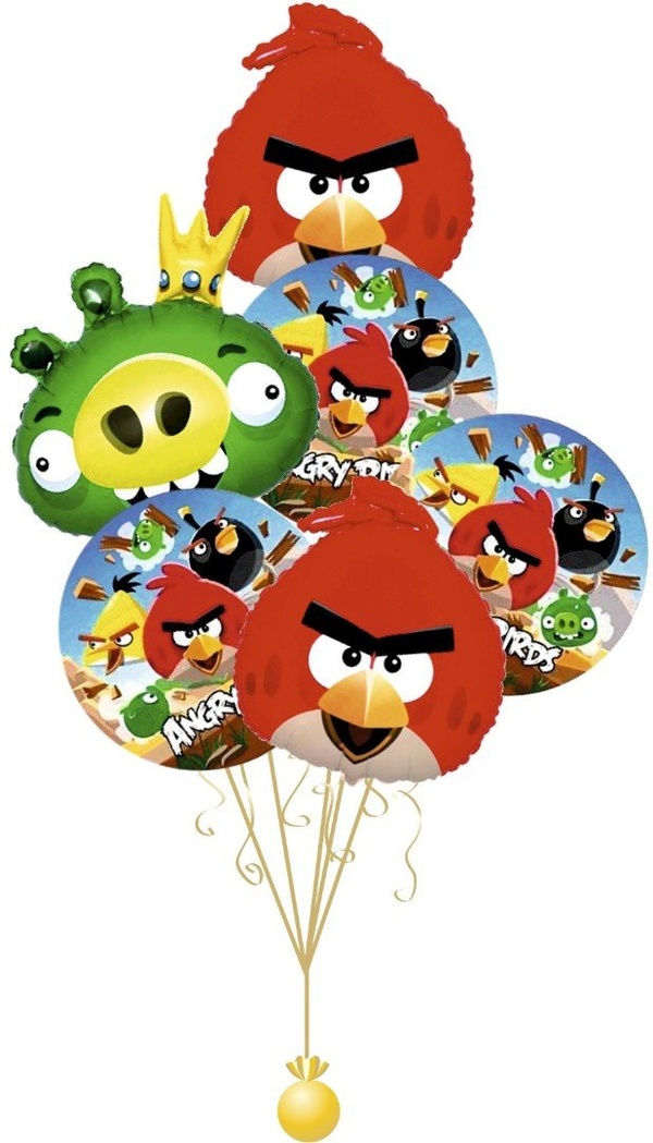 Композиция из шаров "Энгри Бердс (Angry Birds)"