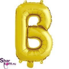 Буква "В" с воздухом - 41 см. Цвет «Золото».