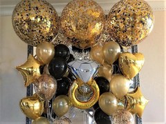 Композиция из шаров "Золотое конфетти"