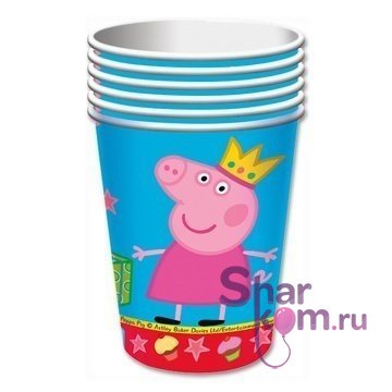 Стаканы "Свинка Пеппа" 6 шт.