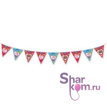Гирлянда "Свинка Пеппа" 3,2 м.
