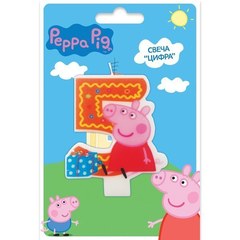 Свеча 5 "Свинка Пеппа" 8 см.
