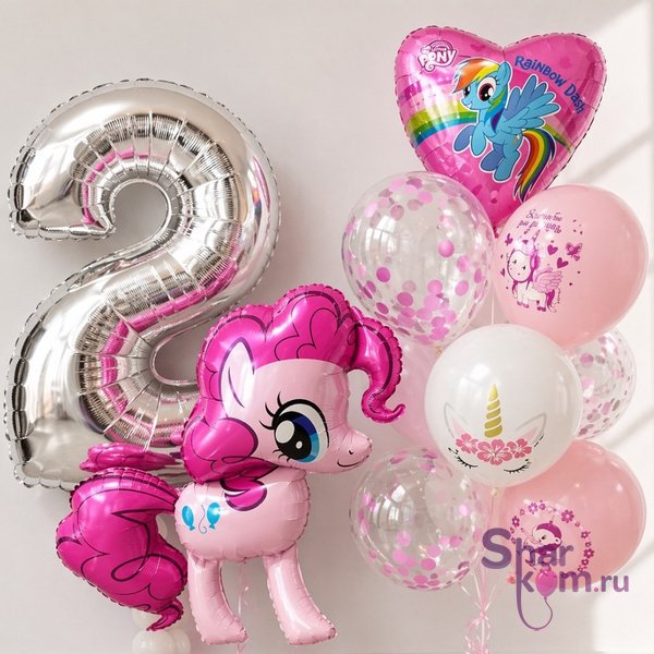 Композиция из шаров "Волшебная пони"