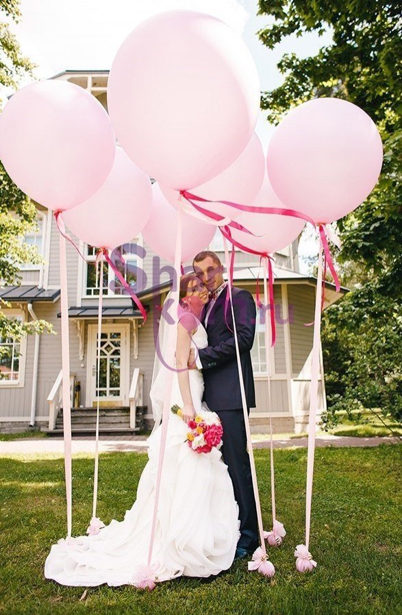 Большие воздушные шары "Счастье" на свадьбу