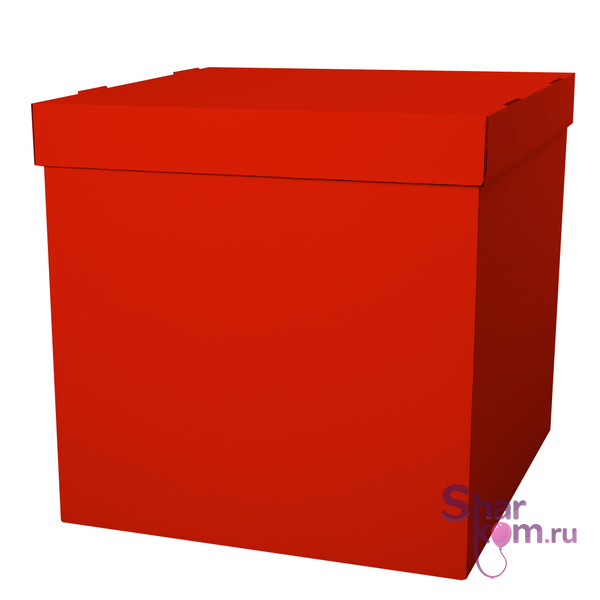 Коробка для воздушных шаров 70*70*70 (красная)