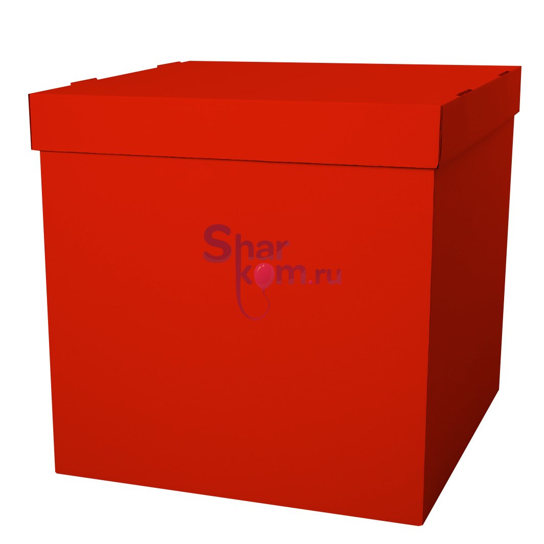 Коробка для воздушных шаров 70*70*70 (красная)