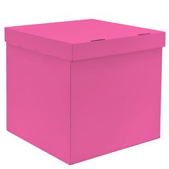 Коробка для воздушных шаров 70*70*70 (розовая)