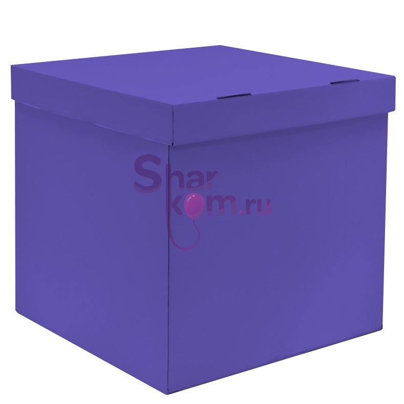 Коробка для воздушных шаров 70*70*70 (фиолетовая)