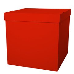 Коробка для воздушных шаров 60*60*60 (красная)