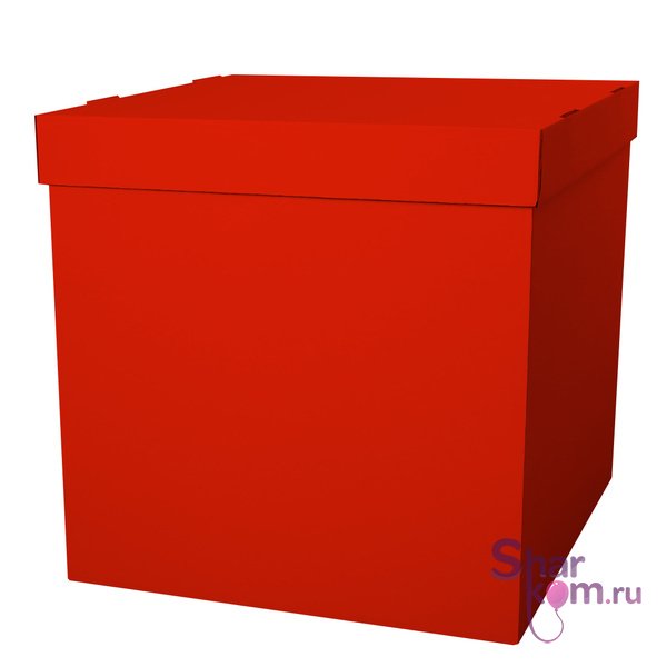 Коробка для воздушных шаров 60*60*60 (красная)