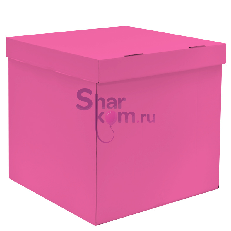 Коробка для воздушных шаров 60*60*60 (розовая)