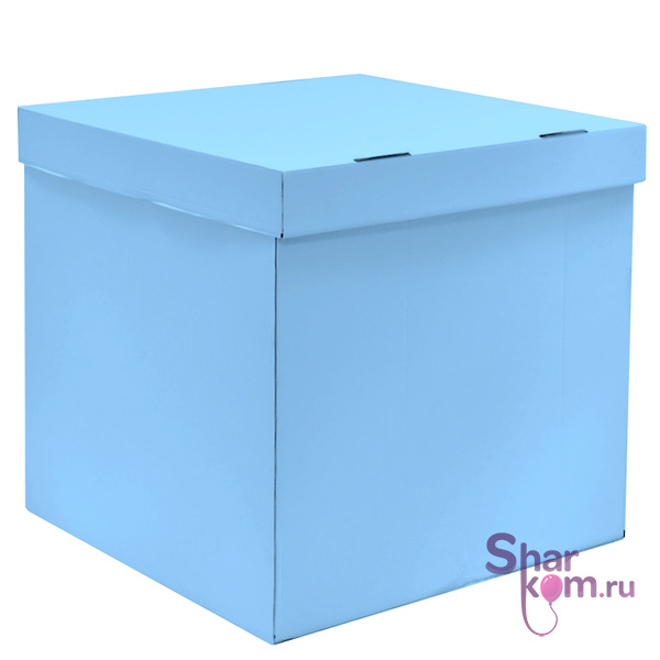 Коробка для воздушных шаров 60*60*60 (голубая)