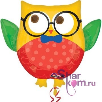 Фольгированная фигура "Мудрый филин" (в очках)