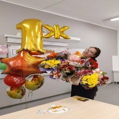Композиция из шаров "Настоящие эмоции!" 1 сентября