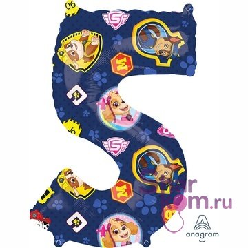 Цифра 5 "Щенячий патруль"
