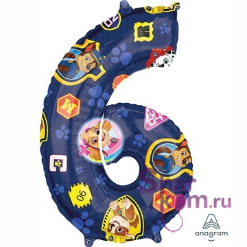 Цифра 6 "Щенячий патруль"