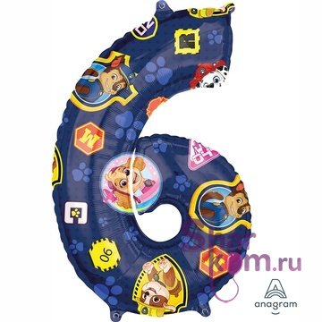 Цифра 6 "Щенячий патруль"