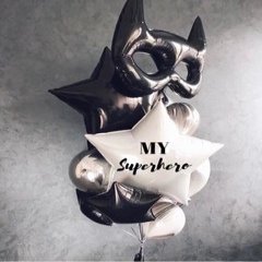 Композиция из шаров "Маска блэк"