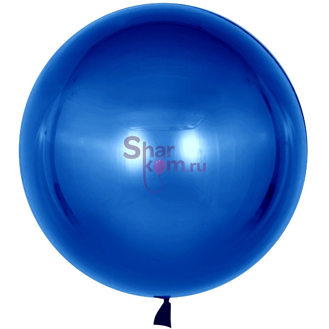 Сфера 3D Хром "Синий" 46 см.