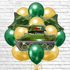 Композиция из шаров "Танк в фонтане" 23