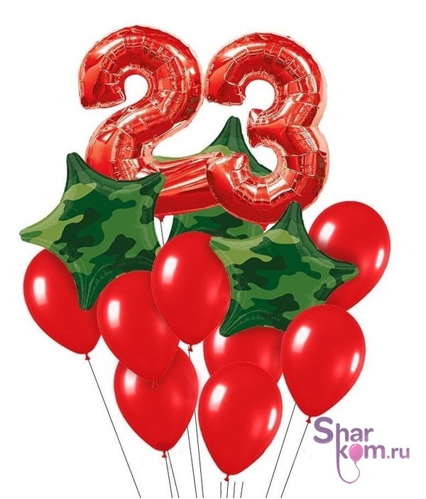 Композиция из шаров "23" Ред