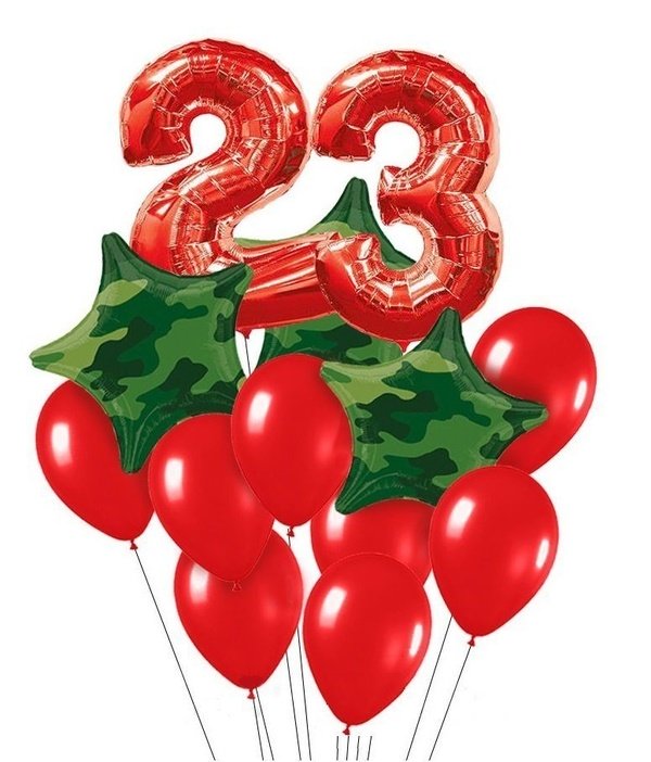 Композиция из шаров "23" Ред
