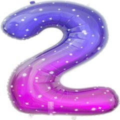 "Цифра 2", Сияющий космос, Сиреневый, Градиент