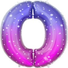 "Цифра 0", Сияющий космос, Сиреневый, Градиент