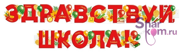 Гирлянда "Здравствуй школа!", 200 см.