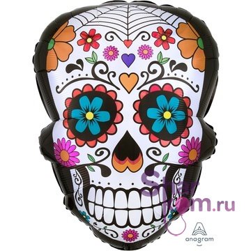 Фигура череп "День мертвых" 60 см.