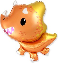 Шар фигура "Трицератопс" оранжевый, 81 см.