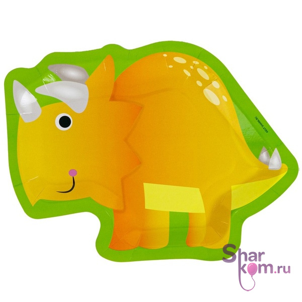 Тарелки фигурные "Динозаврики", 6шт