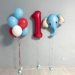 Композиция из шаров "Слоник на 1 год"