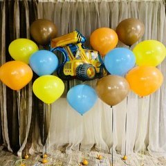 Композиция из шаров "Желтый экскаватор"