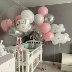 Композиция из шаров "Жду свою доченьку"