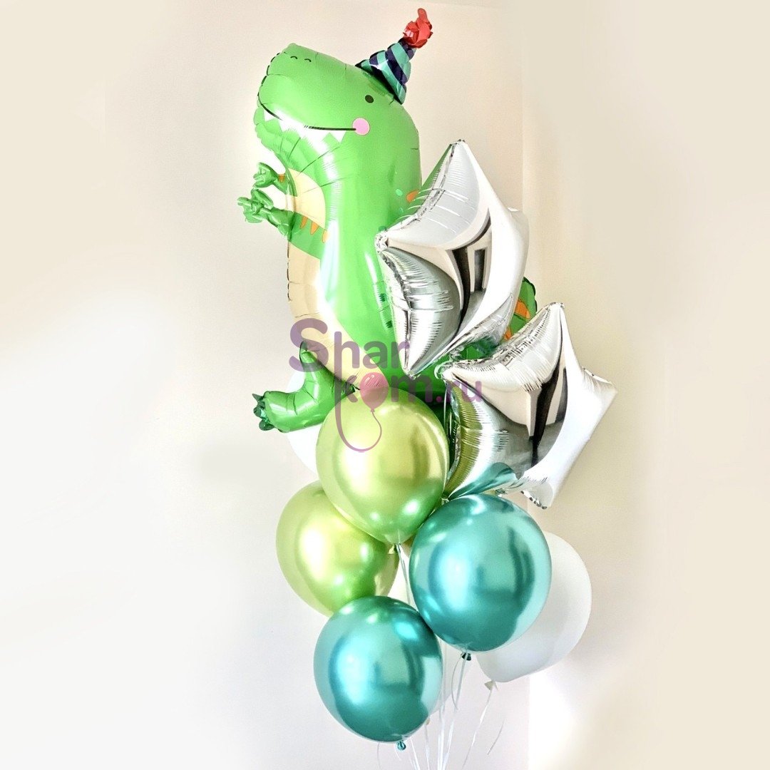 Композиция из шаров "Динозаврик на дне рождения"