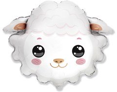 Фольгированная фигура "Голова овечки" 76 см.