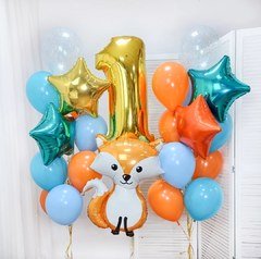 Композиция из шаров "Лисичка на 1 годик"