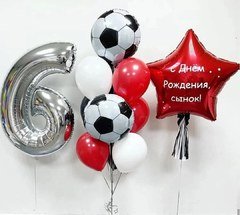 Композиция из шаров "Футбольная на 6 лет"