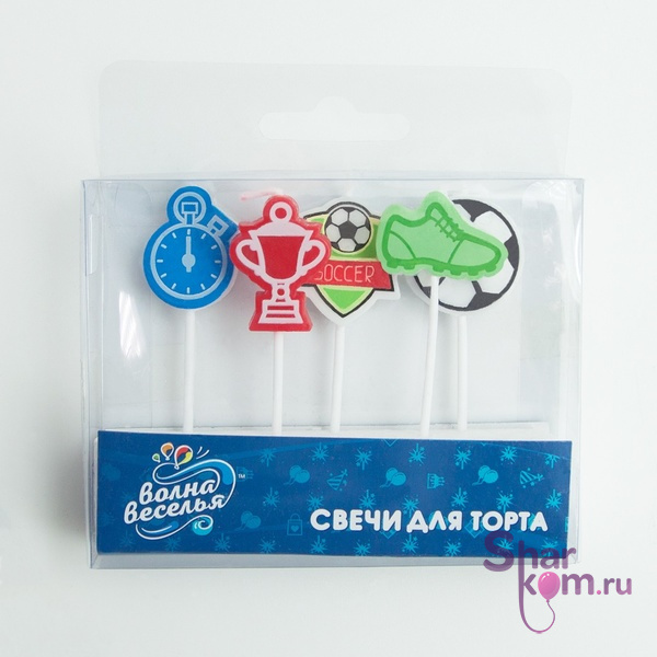 Свечи "Футбол" ассорти