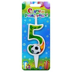 Свеча "Цифра 5" Футбольный мяч