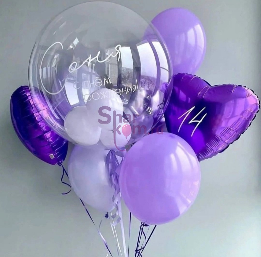 Композиция из шаров "Любимый фиолетовый"