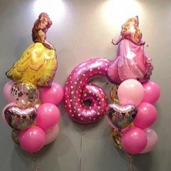 Композиция из шаров "Принцессы на 6 лет"